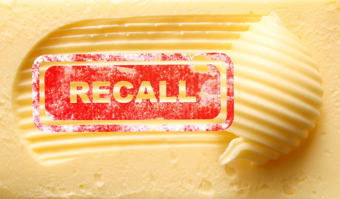 butter with a recall stamp on top